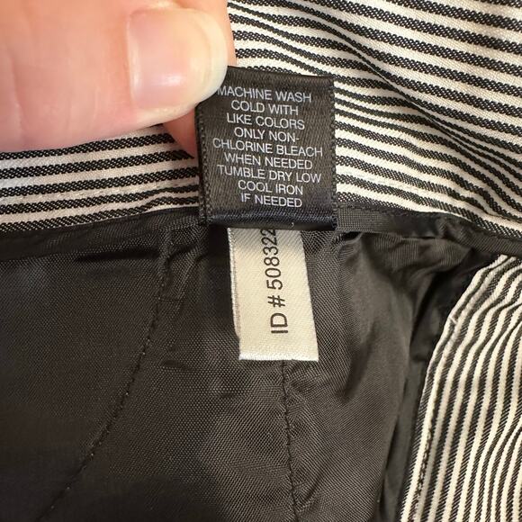 Express Design Studio The Editor Pinstripe Dress Pants Black White Size 6 Womens - Picture 11 of 11